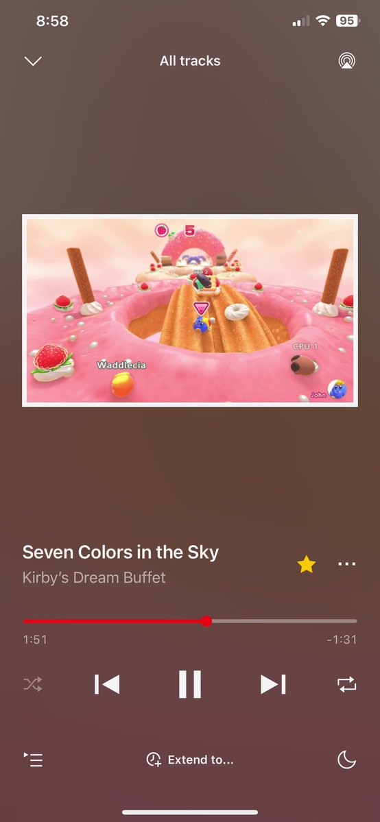 BrintBrush's tweet image. (palette cleanser)
#KirbyDreamBuffet is a nice addition to #NintendoMusic , but this song itself makes me smile ear to ear because it’s a remix from the #Kirby Spin-off #NintendoWiiU game #KirbyAndTheRainbowCurse ..and I LOVE the music from that game!!!

Please add that music too