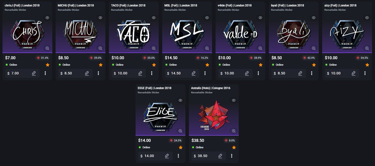 Boof_cs's tweet image. Listed some London Foils if anyone is interested 
csfloat.com/stall/76561199…