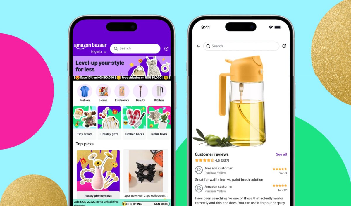 AmitAgarwal's tweet image. Excited to share that we’ve launched Amazon Bazaar app, a new experience designed for customers who love great finds at great prices in Hong Kong, Philippines, Taiwan, Kuwait, Qatar, Bahrain, Oman, Peru, Ecuador, Argentina, Costa Rica, the Dominican Republic, Jamaica, and…