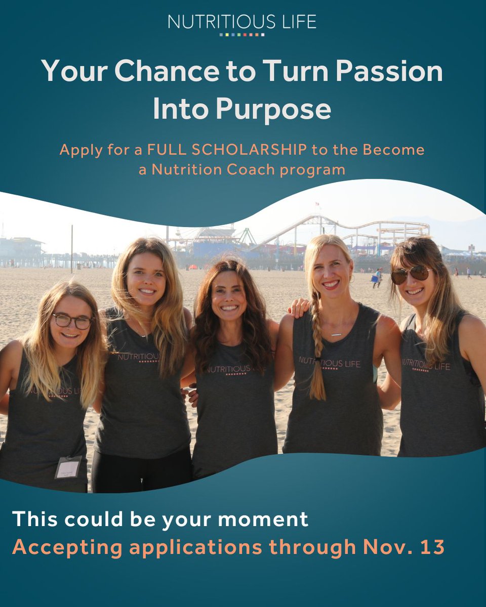 NutritiousLife_'s tweet photo. You’ve been dreaming about it… now’s your chance to make it happen. 💫
We’re giving away a FULL-RIDE SCHOLARSHIP to our Become a Nutrition Coach program. Your moment to turn passion into purpose.
Apply by Nov 13 → https://t.co/N8cVnpQ0ii
#NutritiousLife #Scholarship https://t.co/2OO39iwql8