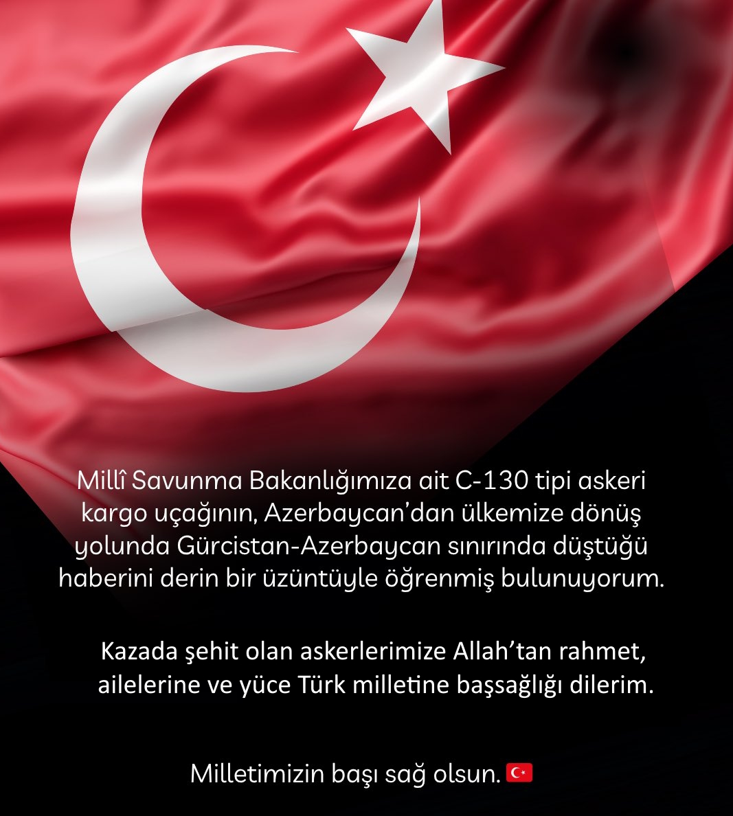 Milletimizin başı sağ olsun. 🇹🇷
