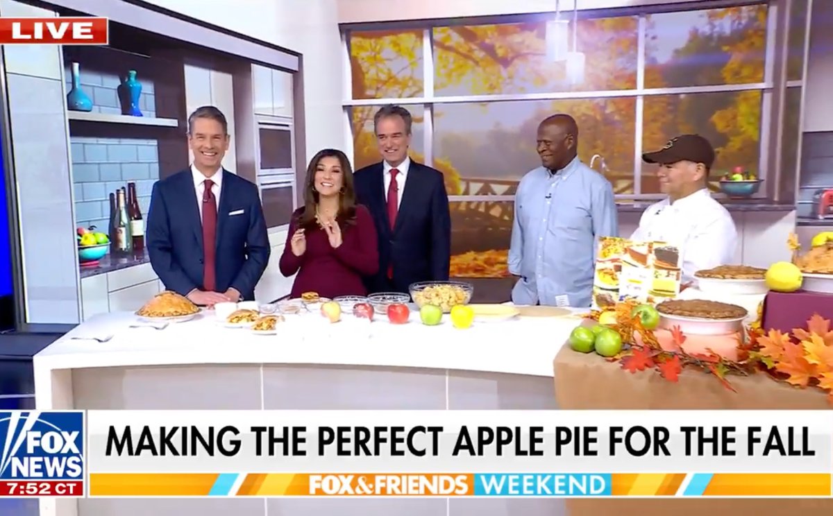 CarnsMedia's tweet photo. We were so excited to watch Little Pie Company share those massive apple pies with 1.6 million viewers on 'Fox &amp; Friends' over the weekend. As a result, we observed a significant increase in website visits. Here’s a link to watch his segment: https://t.co/OcPK3TPMnv https://t.co/NzpkB5hqPu
