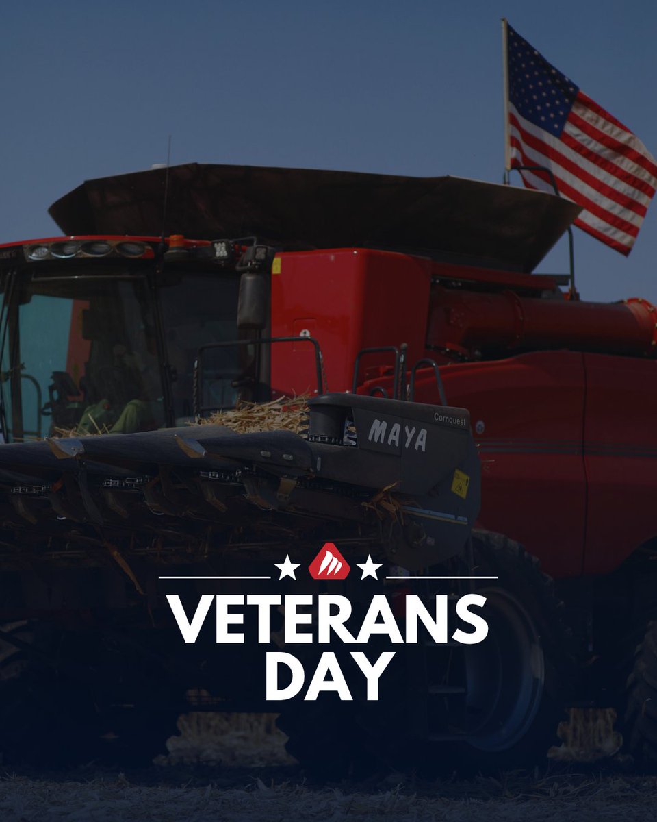 Today, we thank the men and women who’ve served our country. Your discipline, strength, and service shine in the farming communities we serve. This Veterans Day, we salute all who’ve fought for our freedom—on and off the field.

Learn more: mayacornheads.com

#VeteransDay
