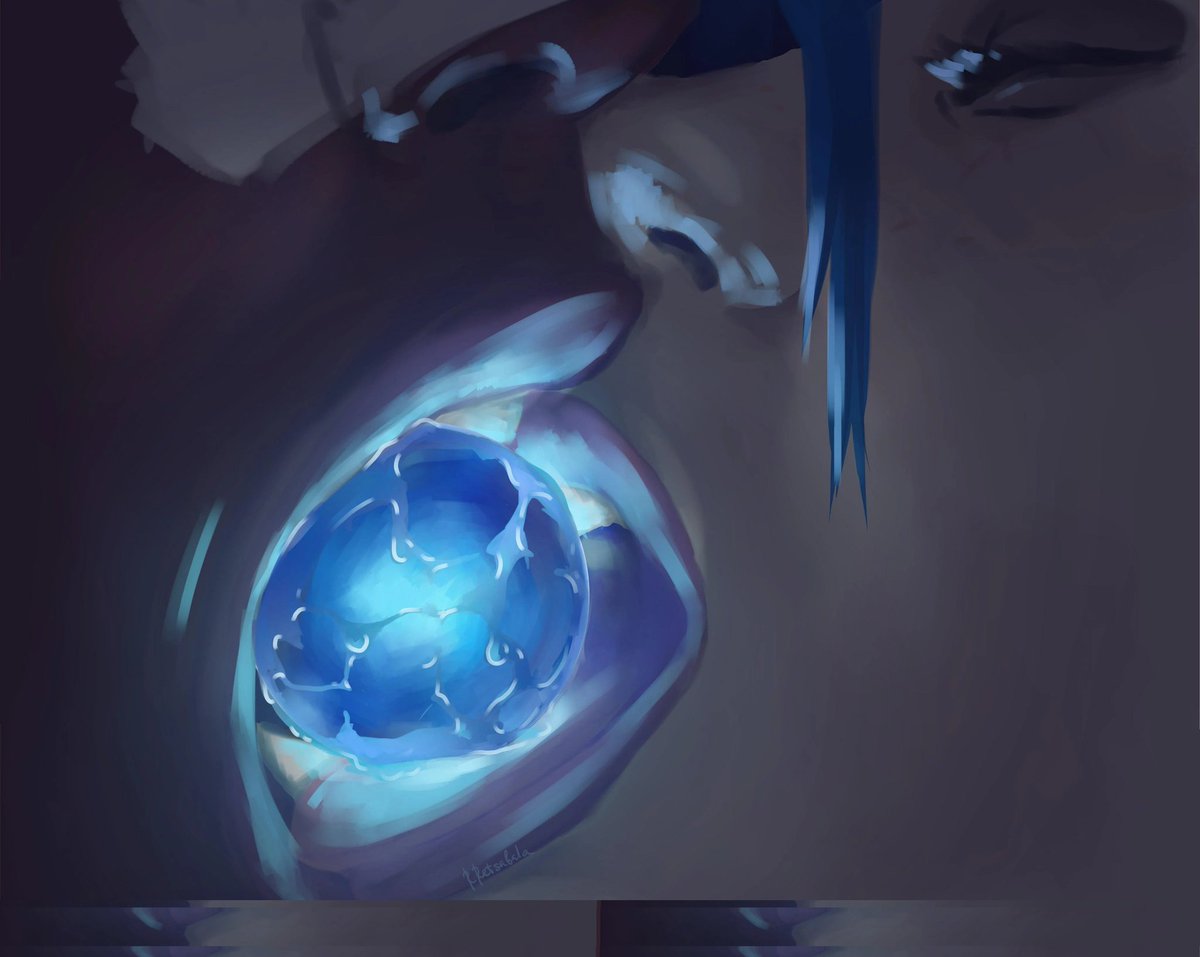 Chapter 25 of AO3 book "Baby Blue" titled "Your Moon Kissed Eyes" is out now! 

Ao3 link: archiveofourown.org/works/64616692…
Wattpad link: wattpad.com/1588617942-bab…

A motorcycle ride and a storm later,  Jinx and Ekko's friendship is left in shambles. 

Art by @shyashyeye
 #timebomb