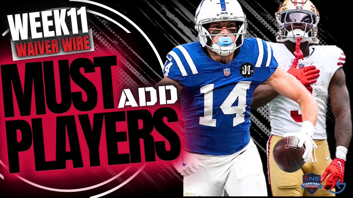 🚨NEW VIDEO🚨

WEEK 11 WAIVER WIRE

MUST ADD PLAYERS!!! 🔥

WATCH AND SUBSCRIBE LINK ⬇️

#NFL #FantasyFootball #NFLWeek11
<a href="/Chris_Chous/">Chris Chous</a>