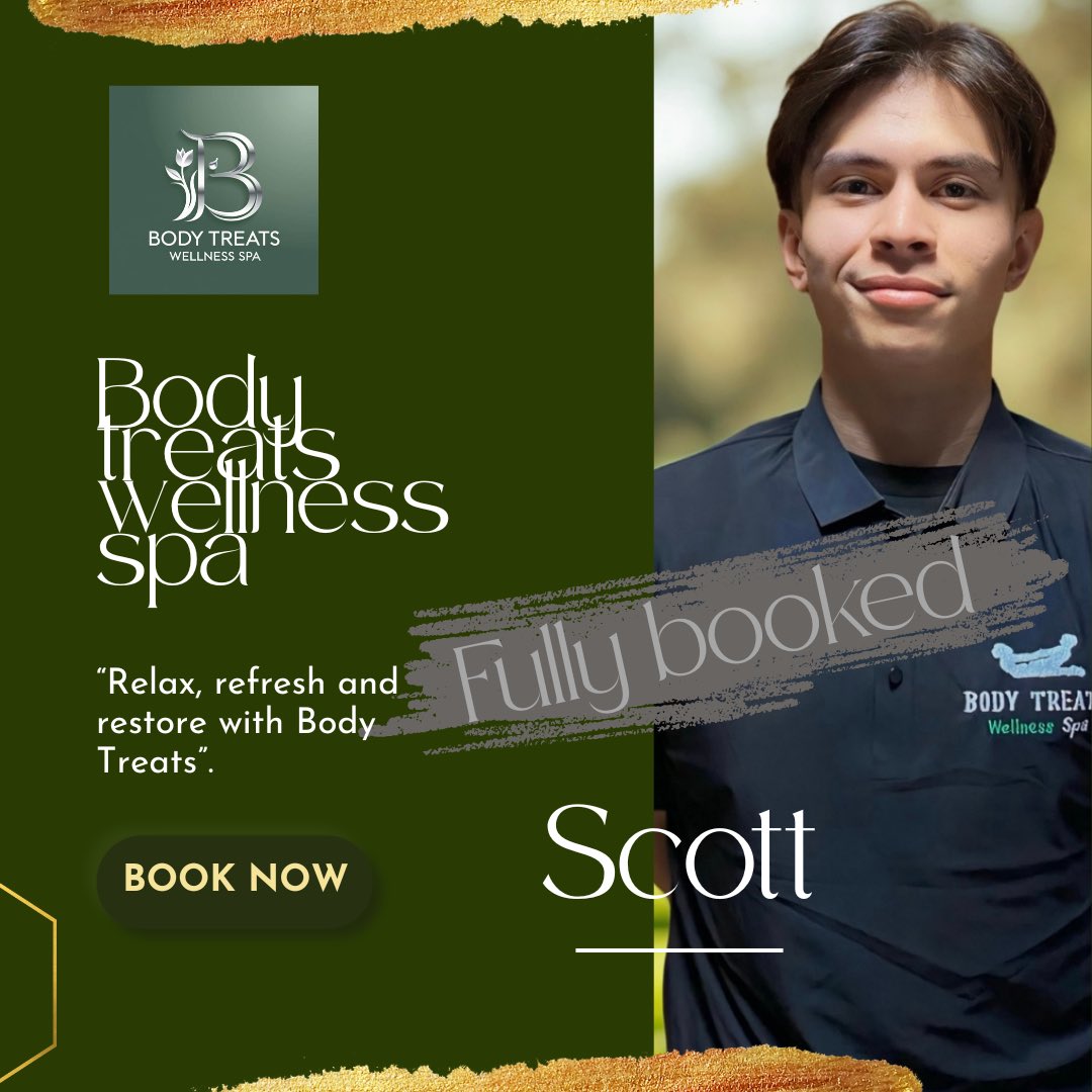 bodytreatsQC's tweet image. Fully booked tonight for Scott! 💚
You can now book your slot for tomorrow and experience pure relaxation. 💆‍♂️

#BodyTreatsWellness #FullyBooked #SpaVibes