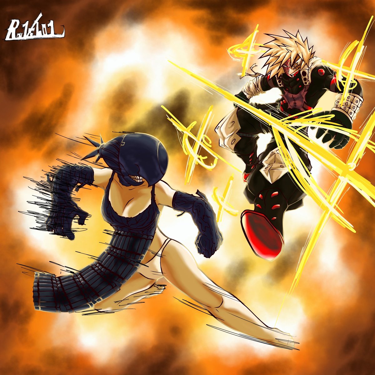 ra1sh01's tweet image. “IM THE FINAL BOSS, #BOMBDEVIL !”

VERY!!!! Late Reze vs Bakugo