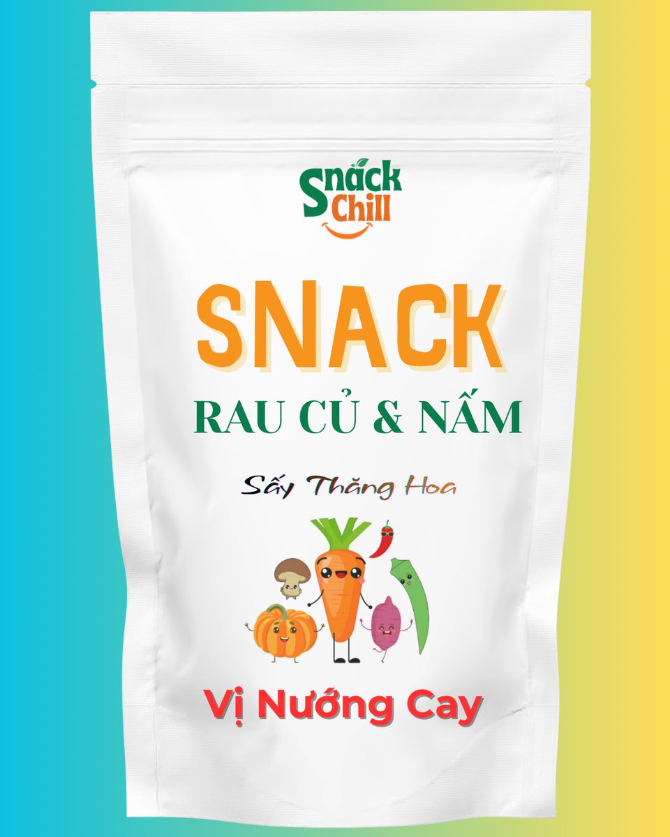 snackchill's tweet photo. Snack Rau Củ &amp; Nấm - Vị Nướng Cay 
#snack #chill #snackchill #snackraucunam #snacknuongcay https://t.co/ZgVHfHYIeC