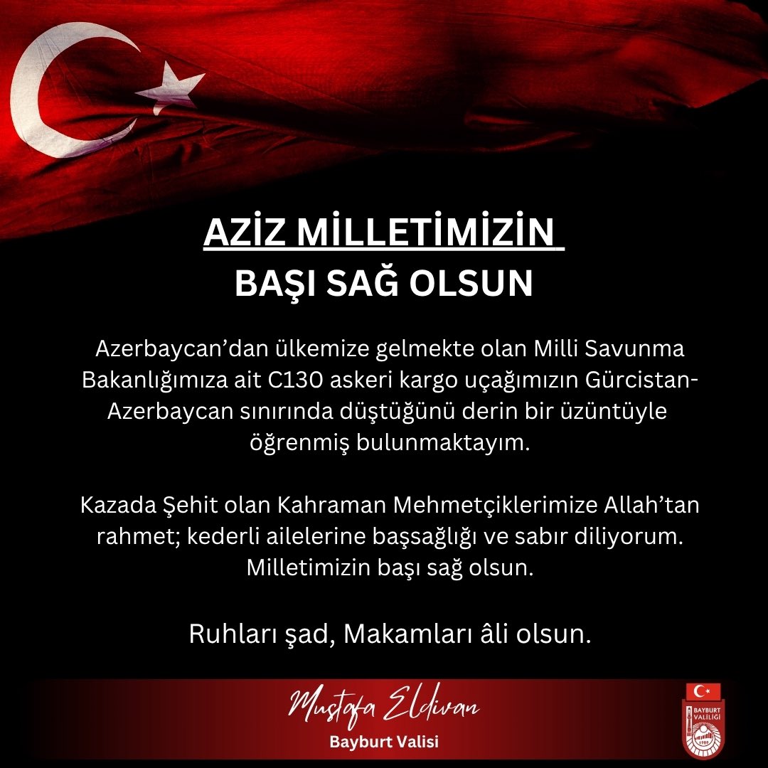 Milletçe derin bir acı içindeyiz.🇹🇷

Şehitlerimize Allah’tan rahmet, Kahraman ordumuza ve ailelerine sabırlar diliyorum.