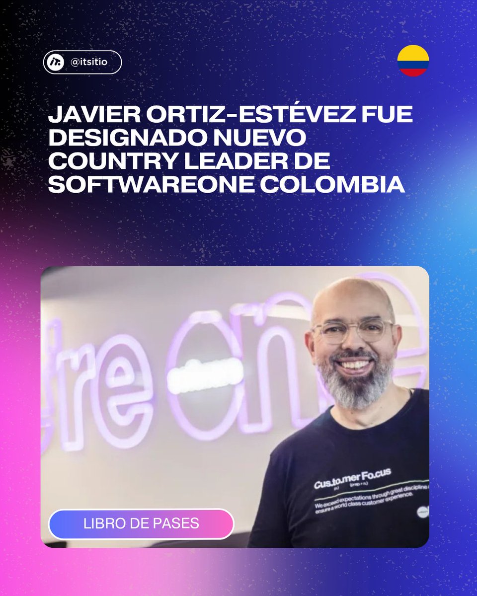 ☁️ SoftwareOne fortalece su liderazgo en Colombia con un nuevo Country Leader.

La compañía, proveedor global de soluciones de software y tecnología en la nube, anunció a Javier Ortiz-Estévez como nuevo Country Leader para Colombia.

Descubre mas⬇️
itsitio.com/co/libro-de-pa…