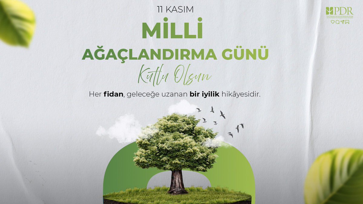 11 Kasım Milli Ağaçlandırma Günü

Bir fidan dikmek, sadece toprağa değil; geleceğe de umut ekmektir.
Her fidan, nefes olan bir iyilik; her yeşeren yaprak, yarınlara bırakılan bir mirastır.

Bugün doğa için bir adım at, geleceğe nefes ol. 🌱

#MilliAğaçlandırmaGünü #turkpdrdernegi