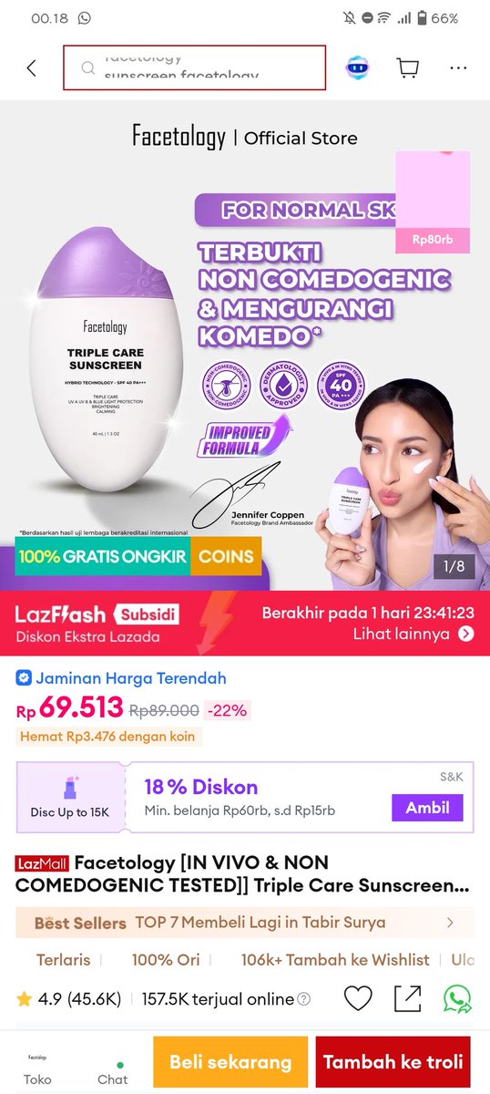 LaksmiAnggia's tweet photo. lagi sok irit, tapi liat Voucher LazBeauty minimal 100 ribu diskon 20% auto langsung berubah jadi personal shopper dadakan aku heyy🤧😭
https://t.co/4gSVJyVvPN https://t.co/poVX69C1FG