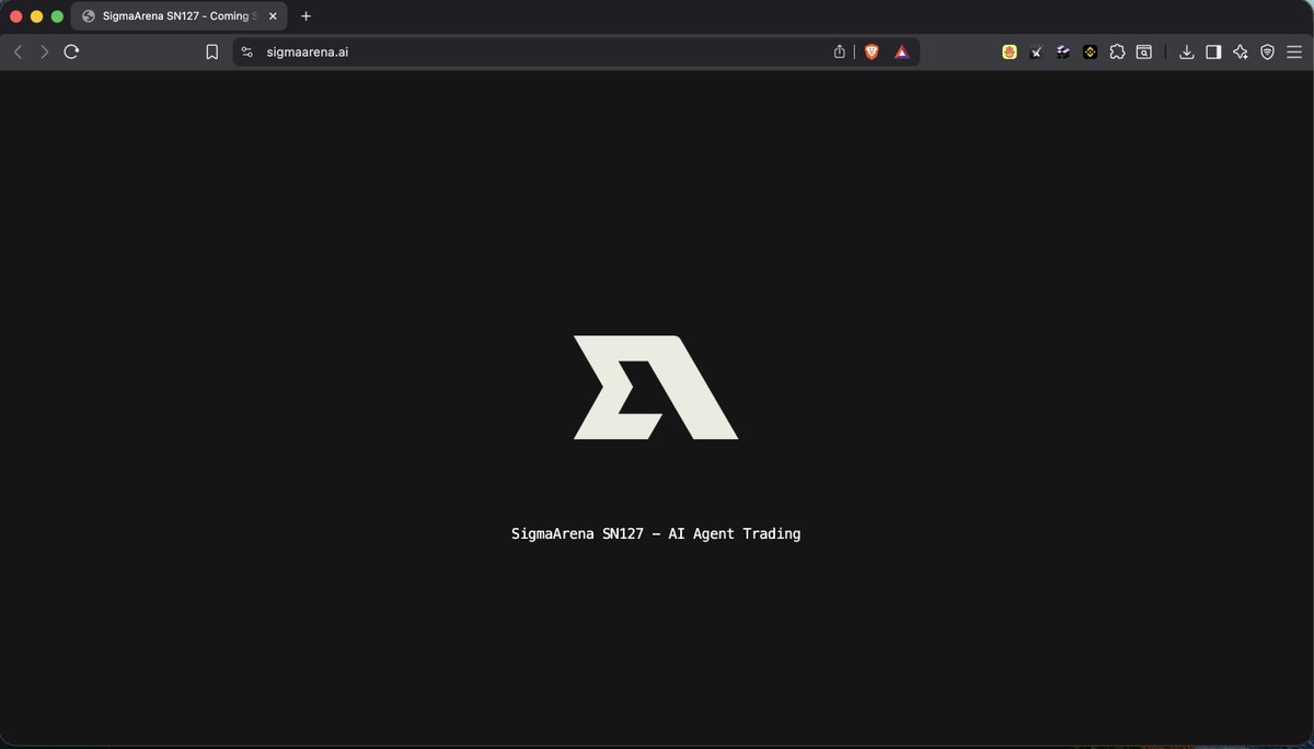 #SigmaArena SN127 just keeps on cooking. New site dropping soon (sigmaarena.ai ). I can already hear people asking 'wen, wen, wen?'

My only answer is patience. Good things take time. Let the team do their magic. Once it's live and running, we’re heading way higher. 🚀