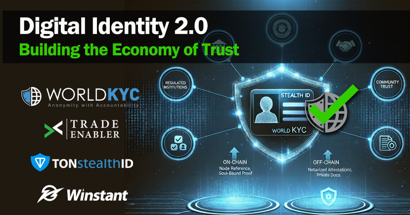 WinstantTech's tweet image. Identity is broken.
Digital Identity 2.0 fixes it — sovereign, private &amp;amp; verifiable.
Powered by WorldKYC, TradeEnabler, TONStealthID &amp;amp; @WinstantGold.
🔗 worldkyc.com/en/blog/Digita…
#DigitalIdentity #Web3 #TrustEconomy #XDC #TON