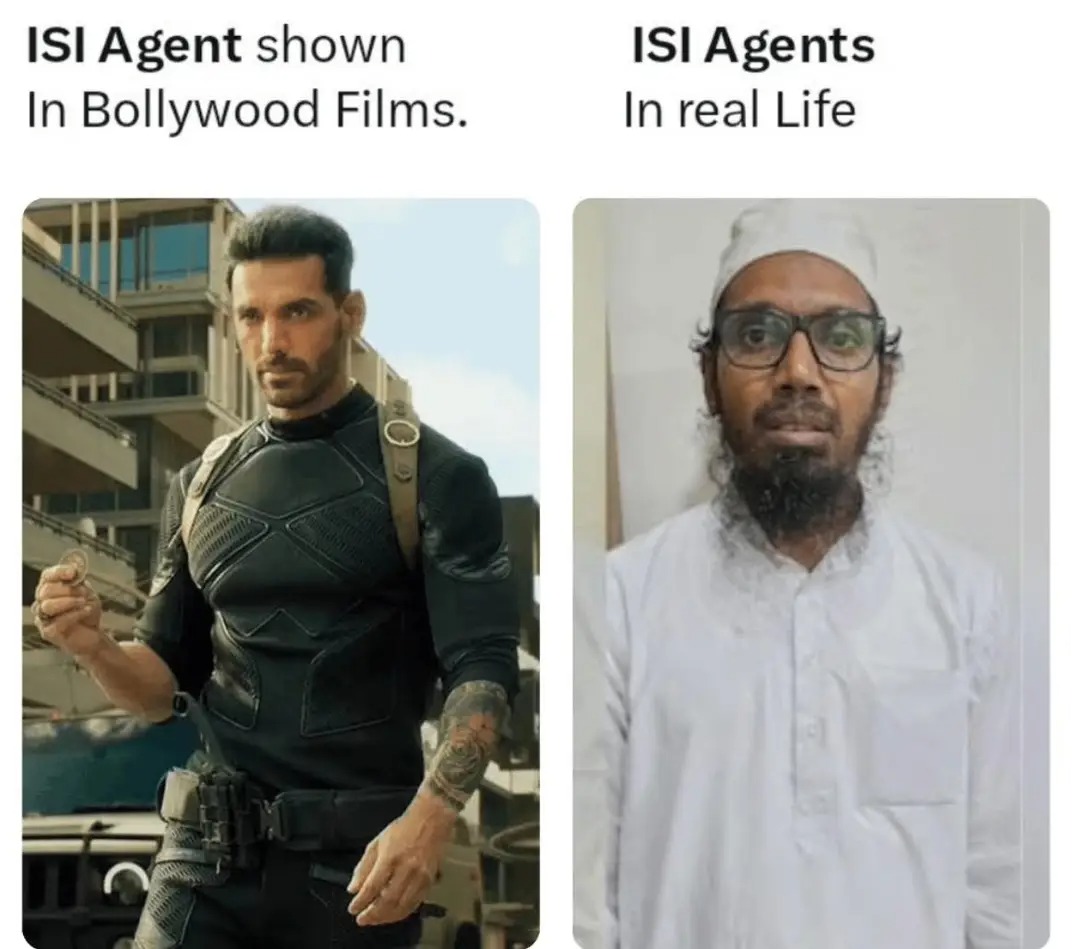 ISI Agents in Bollywood movies vs
ISI agents in Real life 
#RedFort #Delhiblast