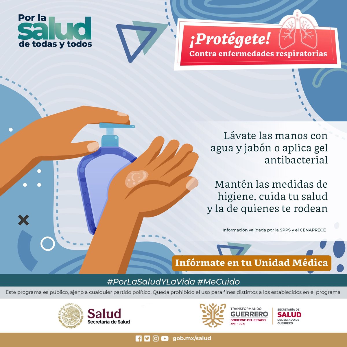 SEMARENgro's tweet image. Protégete contra #EnfermedadesRespiratorias🫁🩺
 
 Lava tus manos de manera frecuente, recuerda que esta medida ayuda a evitar enfermedades. 
 
 #PorLaSaludDeTodasYTodos #LávateLasManos🧼👏
 
 #PorLaSaludYLaVida #Mecuido