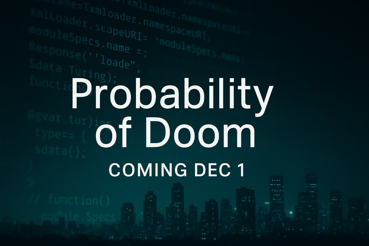 EdAddison's tweet image. If AI could dream, would it see us as code—or as chaos?

The techno-thriller novel Probability of Doom is set to be released on Amazon on December 1.

#ai #technothriller #novel #newbook #ProbabilityOfDoom #AIethics #FutureOfHumanity #entrepreneurship #drugdiscovery