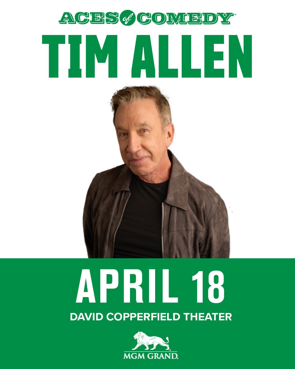 ofctimallen's tweet photo. Vegas baby! April 18th, 2026 at the MGM in Vegas. Tickets go on sale on this Friday, November 14th at 10am PST. @MGMGrand  @mgmlive https://t.co/ljk15vF9Wy