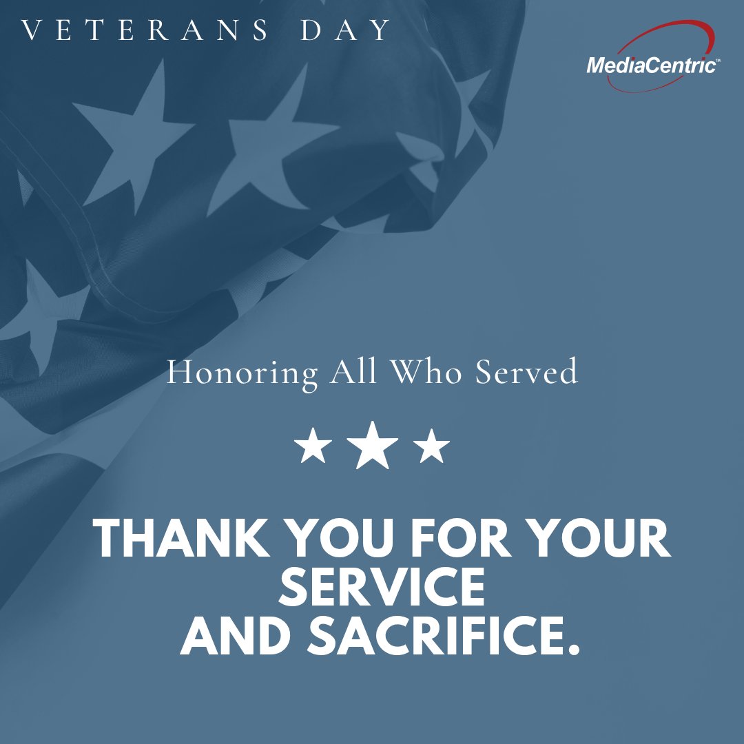 MediaCentricAV's tweet photo. Recognizing the men and women who protect our freedom. #VeteransDay #MediaCentric https://t.co/UFLZ98XYTk