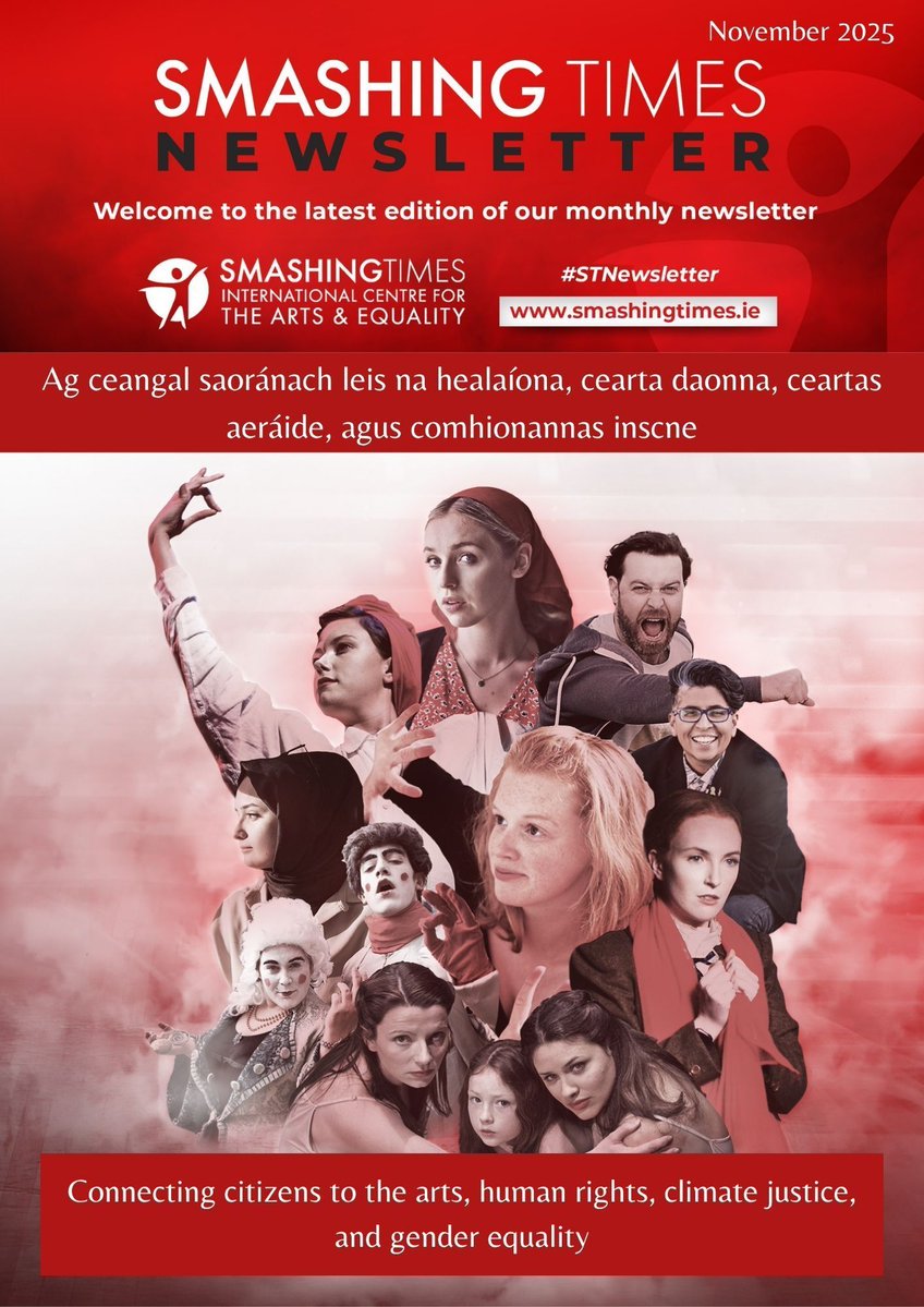 Have a read of the November 2025 edition of the Smashing Times Newsletter, featuring Grants and Opportunities, information on the latest Tintreach submissions call, Spotsolas: Smashing Times News, and more!
smashingtimes.ie/wp-content/upl…
#STNewsletter #Newsletter #Grants #News