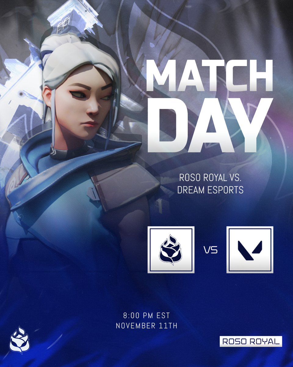 Lowkey feeling another 2-0....

ROSO Royal 👑 vs. <a href="/DreamEsportsII/">Dream Esports</a> ✨

✿ <a href="/AlyxTGoose/">TGoose</a>
✿ <a href="/Kozinfr/">Kozinfr</a>
✿ <a href="/fake_valll/">fake</a>
✿ <a href="/i1saiahh/">i1saiahh</a>
✿ <a href="/Markelpants/">Markel</a> 

❀ HC - <a href="/skelzuwu/">SOLR skel</a> 

⏳ 8:00 PM EST 
🏆 <a href="/nerve_esp/">Nerve Esports</a> - NEC Season 4!!      

#Valorant #Esports #MatchDay #ROSOWIN