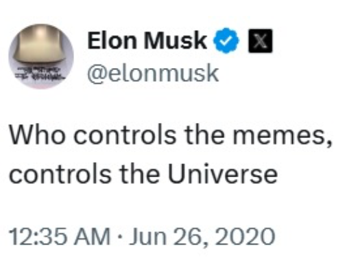 Who controls the memes, controls the Crypto.