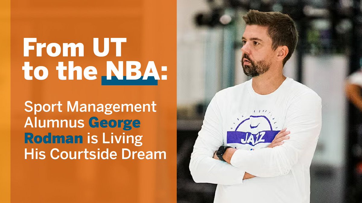 utexascoe's tweet image. COE alum George Rodman turned his dream of working in the @NBA into reality. Now an assistant coach with the @utahjazz, he credits his experience at UT for setting the foundation.

Read more: bit.ly/49KX0Sy 
#HookEm