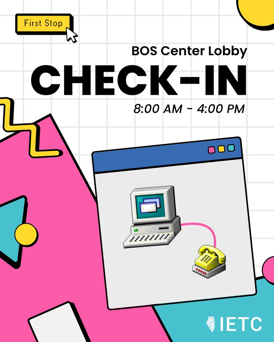 ILEdTechCon's tweet image. Now connecting to…#IETC25 🔌 

No need to wait for your dial up to load. Start reviewing these attendee to-do’s now:

👤 Check in (BOS Center lobby, 8 AM-4 PM) 
🚗 Reread attendee guide (sent via email 11/5) for parking, wi-fi, conference app &amp;amp; more 

See you soon 👋