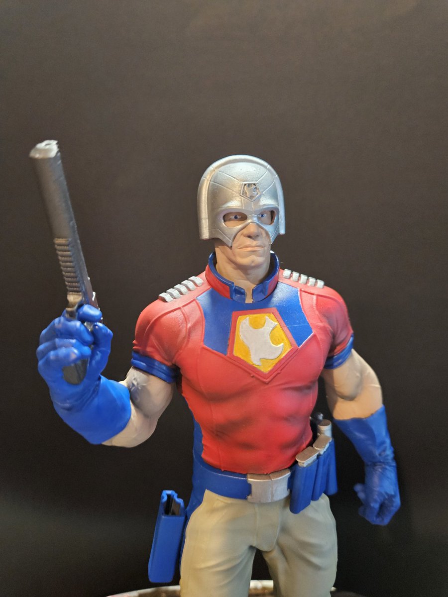 TheHoudini_24's tweet photo. He probably won't see it but here is my 3D print and paint job of @JohnCena as Peacemaker. For those of you who do see it hope yall like it!! https://t.co/O2LeEu9MBC
