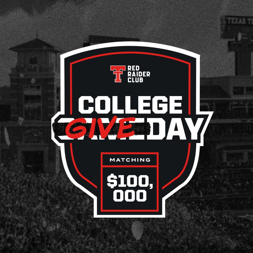 Because of you, we have the chance to chase greatness. Every dollar given this week is doubled!!

redraiderclub.com/match-give