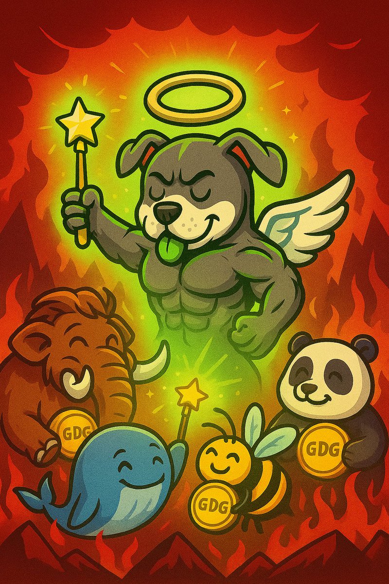 GODOG7777's tweet photo. 📢 LISTEN, MY SINNERS 😈🐾
If you don’t believe in $GODOG, then you don’t believe in anything.
Cause you’re ignoring the biggest legend of the future, straight From Heaven to Blockchain. 🕊️💚
Believe or burn, the holy woof never lies. 🔥🐶
#GODOG #MemeCoin #Solana #CryptoRaid #DeFi #InWoofWeTrust #HeavenToBlockchain #HolyWoof #DegenLife