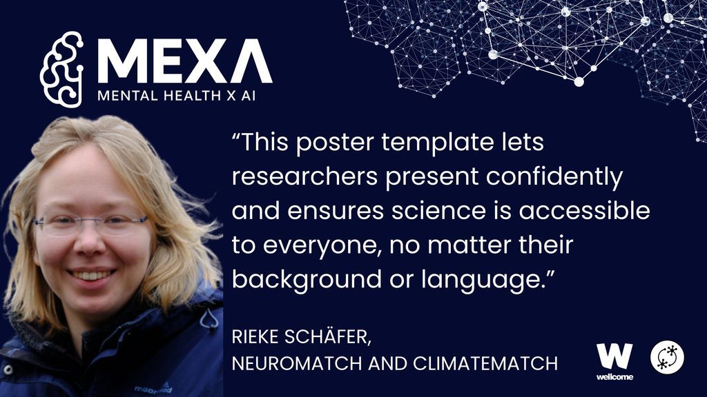 Free #BetterPoster template for mental health x AI researchers! Make your conference posters clearer, more engaging, and accessible.

➡️ Read the blog &amp; download here: buff.ly/fAvuEII 

#AcademicPosters #ScienceCommunication #OpenScience #SciComm