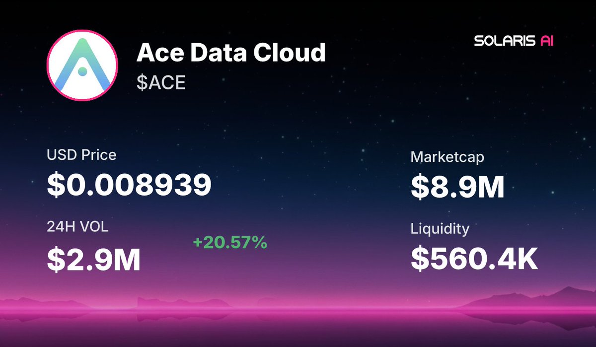 A $ket whale just bought 101.03 SOL ($15.72K) of $ACE at $8.9M MC 🐋