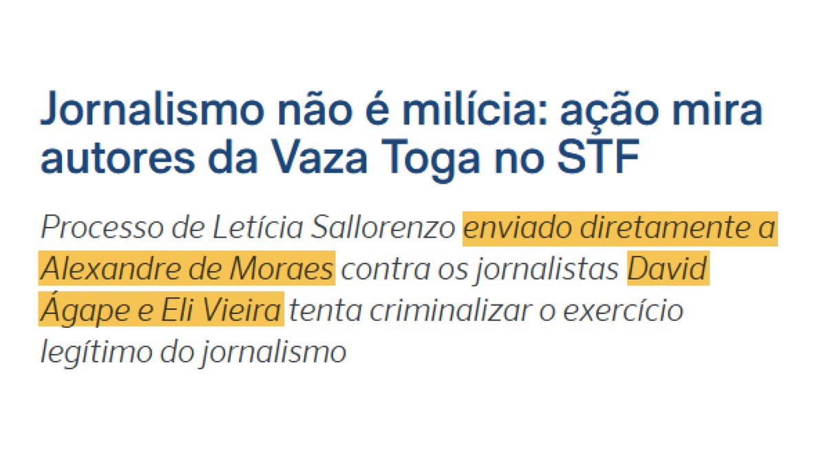 rodrigomarcial_'s tweet photo. Uma petição-bomba foi entregue direto no gabinete de Alexandre de Moraes. Sem sorteio. 

Os alvos: os jornalistas @david_agape_  e @elivieira  . A acusação: "Abolição da Democracia" e "Associação Criminosa". 

Esta é a história de uma vingança de dentro do STF. 

Segue o fio 🧵 https://t.co/xrFfBRSNjb