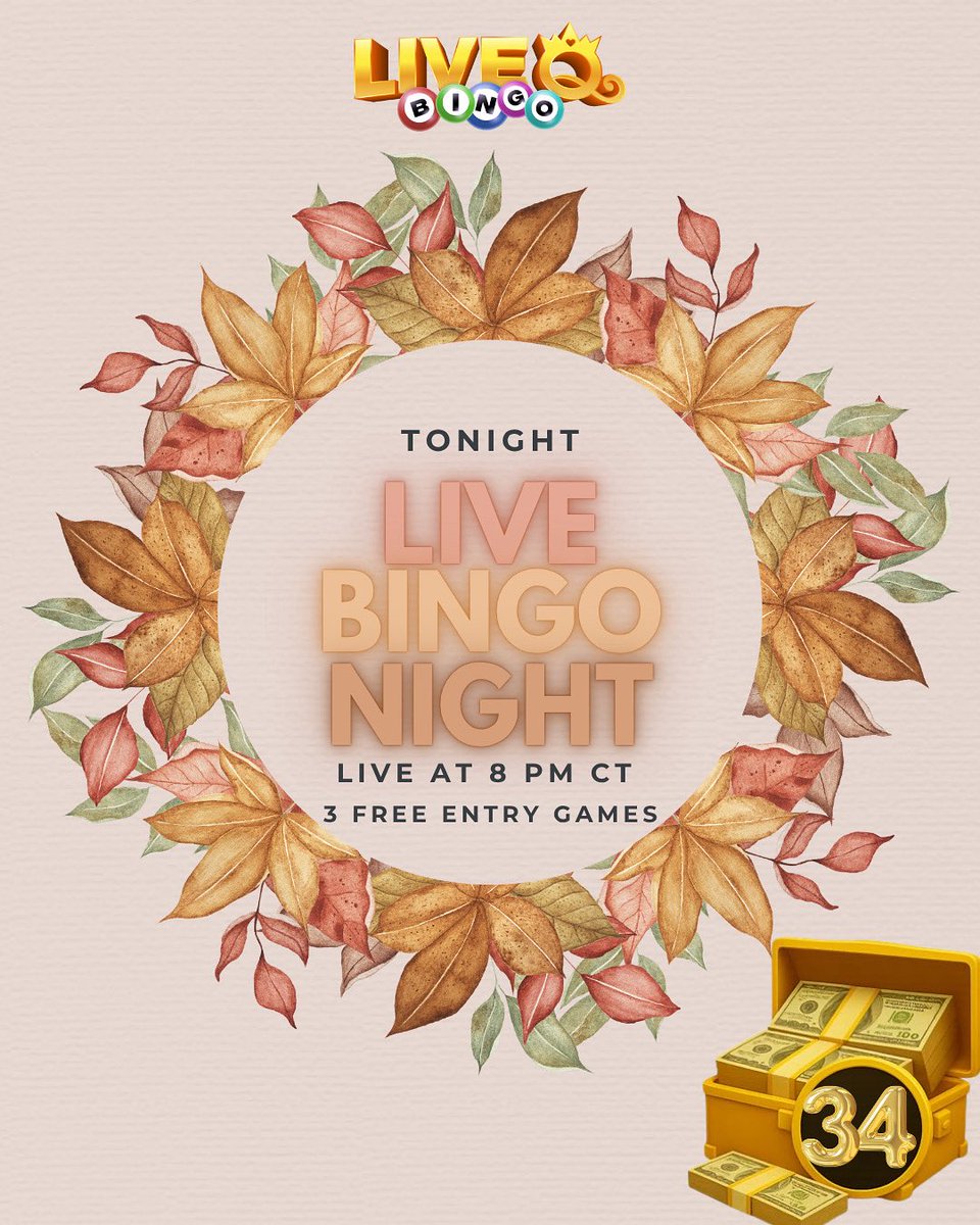 LQOHAPP's tweet photo. Live BINGO tonight! Join us as the first game starts at 8 pm CT sharp!! 3 free entry games! #bingo #bingoboy https://t.co/gZyyJedHCH