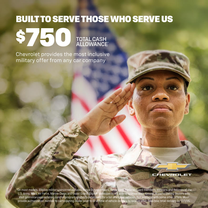 At Marine Chevrolet, we are surrounded by heroes. Veterans work alongside us, shop with us, raise families in our neighborhoods, and continue to serve in countless ways after the uniform comes off.

Thank you. We see you. We honor you. We are grateful for you today and every day.