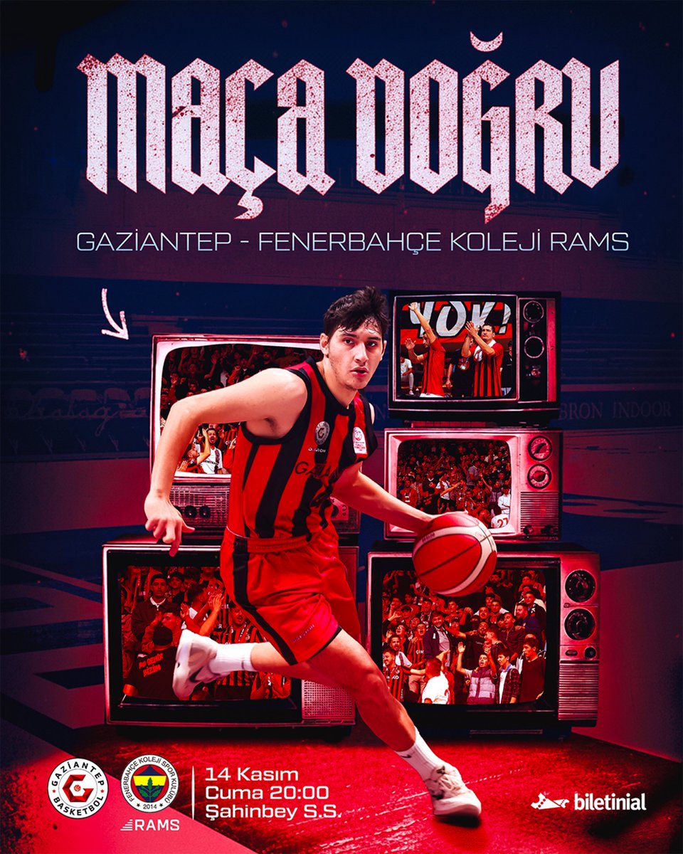 ⚫🔴 Maça Doğru
🏆 TBL 10. Hafta
🆚 Fenerbahçe Koleji Rams
🗓️ 14 Kasım Cuma
📍 Şahinbey Spor Salonu
⌚️ 20:00
🎟️ biletinial.com
📱 #BirlikteGüçlüyüz