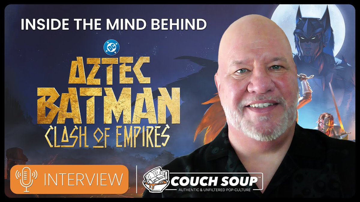 CouchSoup's tweet image. 🦇 Yep, you read that right — a #Batman origin story in the Aztec timeline!

Michelle &amp;amp; Tim chat with #DCAnimation writer #ErnieAltbacker about his new film, his comic Area 51 Studio, and all things nerdy.

👉Tune in TODAY at 12PM PST on YouTube!

youtube.com/watch?v=1QRJTn…