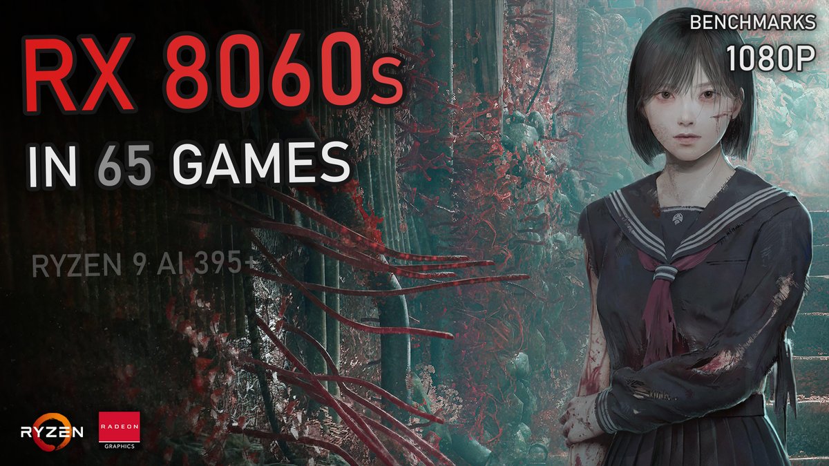 Just released a video testing a MASSIVE 65 GAMES on the Radeon 8060S, which is the iGPU of the Ryzen 9 AI  MAX 395+ that comes in laptops, mini PCs and even handheld devices. I used the usual Native, FSR4, Frame generation and Ray Tracing settings.

youtube.com/watch?v=MC7JKC…