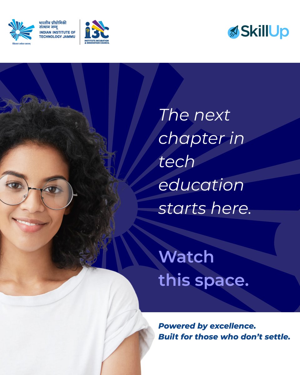 A collaboration that redefines how professionals learn and grow.  The next chapter in tech education begins soon.
Watch this space.
#SkillUp #IITJammu #AI #DataScience #EducationReimagined