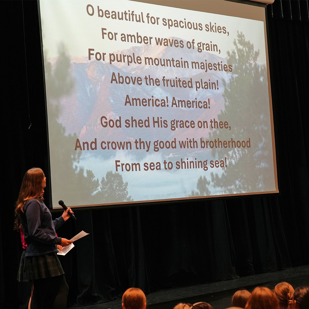 Today we recognized and expressed our appreciation for veterans during a morning prayer assembly led by Mr. Horn. Thank you to the many Veterans on campus as well as our alumnae far and wide who have served or are serving our country. We are grateful for you.