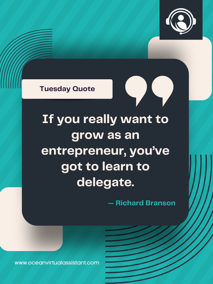 oceanvastaffing's tweet image. Delegation isn’t just a task — it’s a strategy. Want to scale your business? Learn to let go, empower others, and watch your vision come to life. Growth starts with trust! 🌟 #OceanVirtualAssistant #TuesdayQuote