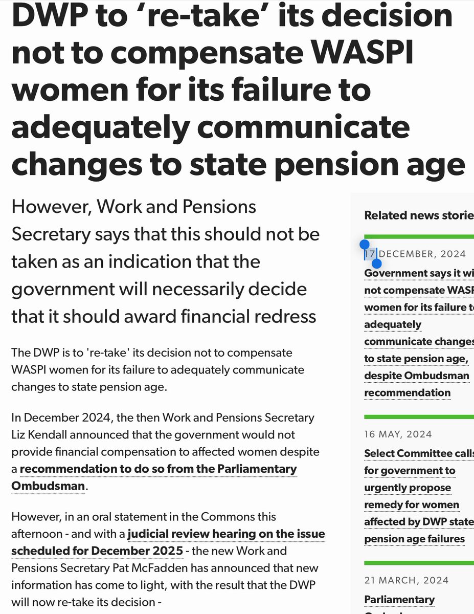 paullewismoney's tweet image. The @DWPgovuk is to ‘re-take’ its decision of last December not to compensate the 1950s #WASPI women, Sec of State tells Commons. A Judicial Review into that decision is due to begin next month in the High Court. Report by @rightsnet. He stressed it did not imply the decision…