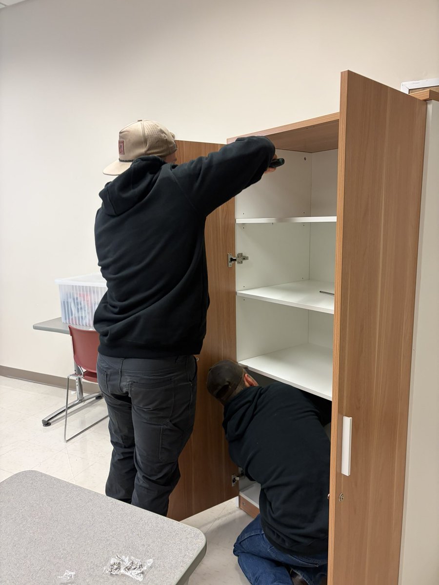 What do Building Trades students do on a cold snowy morning ? Assemble storage cabinets for classroom in the Wildcat classrooms. <a href="/RossvilleSchool/">Rossville Schools</a> <a href="/CPHSGophers/">CPHSGophers</a> <a href="/csfhotdogs/">Community Schools of Frankfort</a> <a href="/ClintonCentral1/">Clinton Central HS</a> <a href="/FHSHotDogs/">Frankfort High School</a>