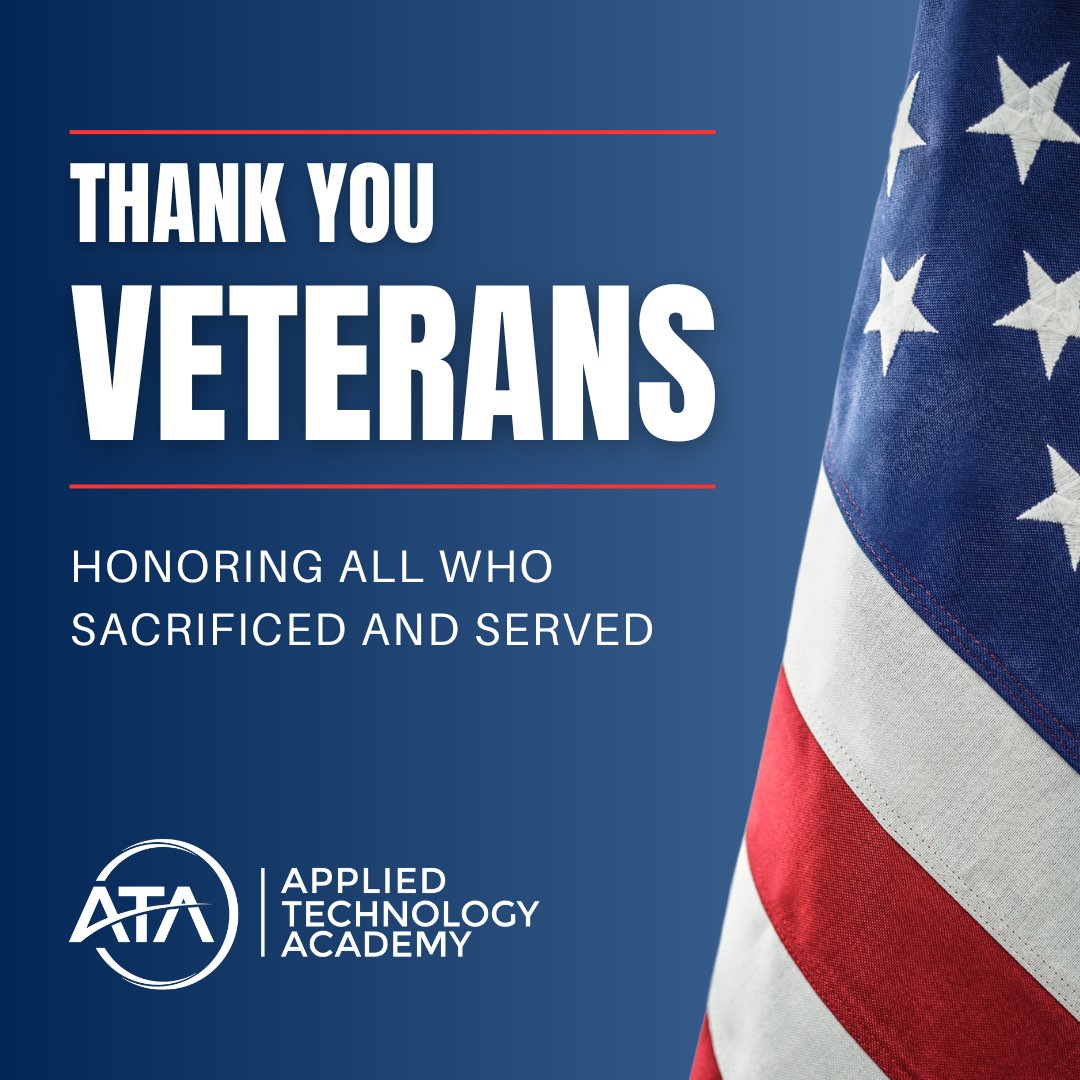 appliedtechac's tweet image. Today, and every day, the Applied Technology Academy team extends our deepest gratitude to all who have served.

We are profoundly thankful to the brave men and women who have honored our nation through their selfless service and sacrifice. We salute every individual who wore the…