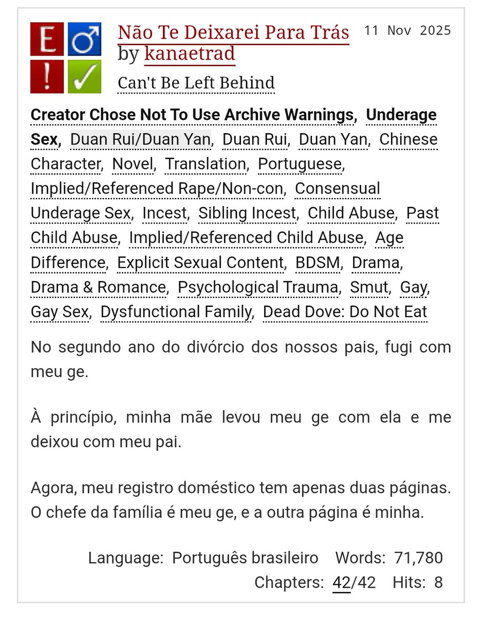 kanaetrad's tweet photo. repostei Não Te Deixarei Para Trás!
agora no ao3 pq no wattpad não é permitido, vcs podem ler e reler a novel quando quiserem, deixar kudos e comentários ebaaa
link: https://t.co/vBltonF8PB
rts são apreciados 🤍
#cblb #ntdcblb https://t.co/bvUZTJkfJU