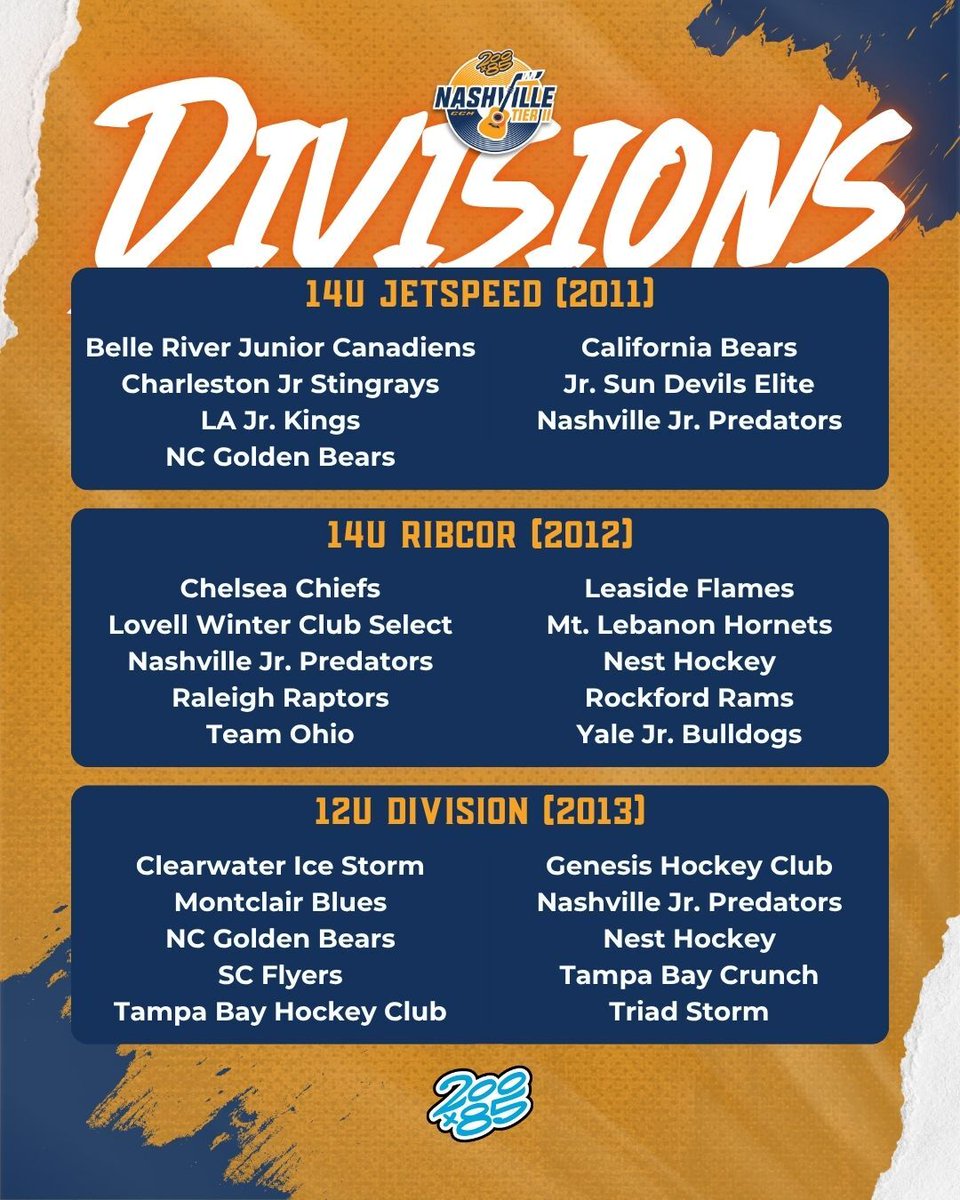 The CCM Nashville Tier II is turning up the heat in Smashville! 🔥 Divisions are stacked, and teams are ready to battle it out for championship glory. Who’s striking the right chord to take home the title this weekend? 🎸

#CCMNashville | #200x85 | #SmashvilleHockey