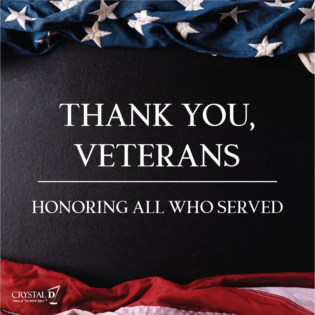 CrystalDFans's tweet photo. Today, we honor and thank all who have served in our armed forces. Your courage, dedication, and sacrifice safeguard the freedoms we cherish every day.

#VeteransDay #HonoringAllWhoServed #CrystalDExperience #HomeoftheWowEffect https://t.co/WesOA5CRZS