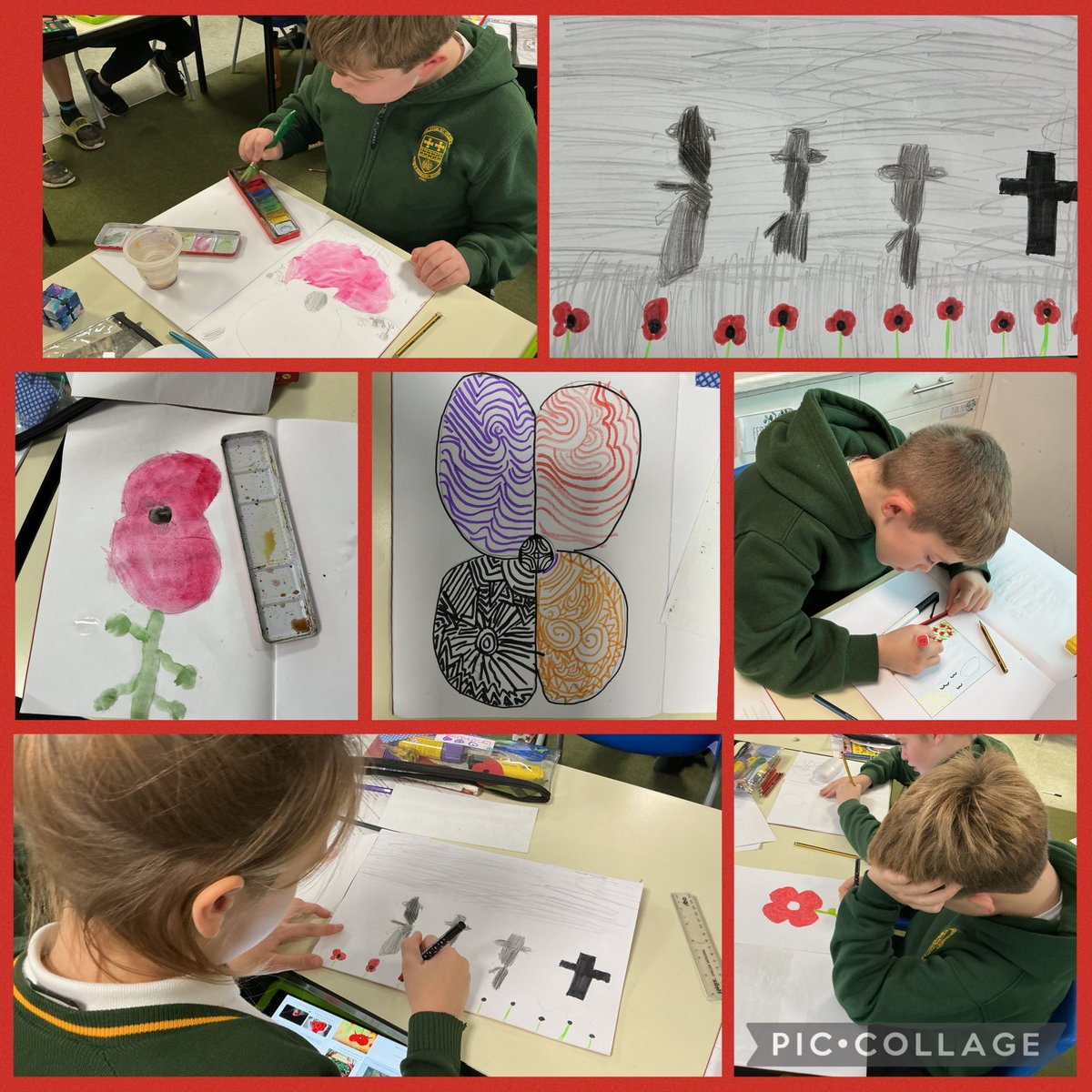 #y5 This afternoon, we wrote what Remembrance Day means to us or what we understand about Remembrance Day. We then got to create a piece of artwork to represent it. We loved being able to use water colours if we wanted to and the freedom to create in our own way 🎨🖼️