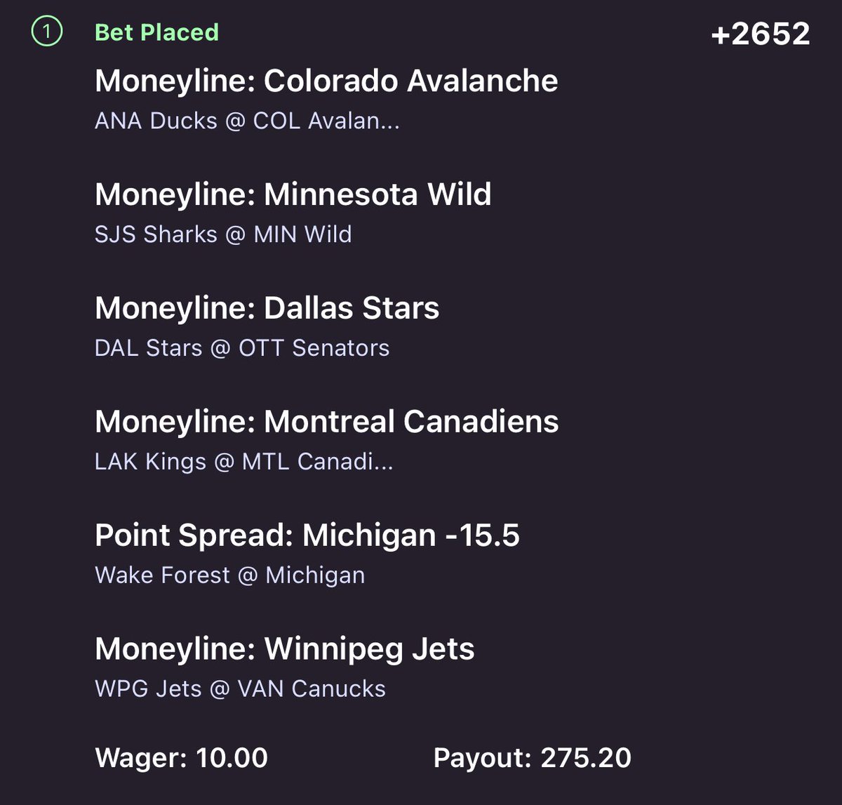 MrHockeybets22's tweet image. Let’s try some moneylines today. 
#Banesquad #Thetable